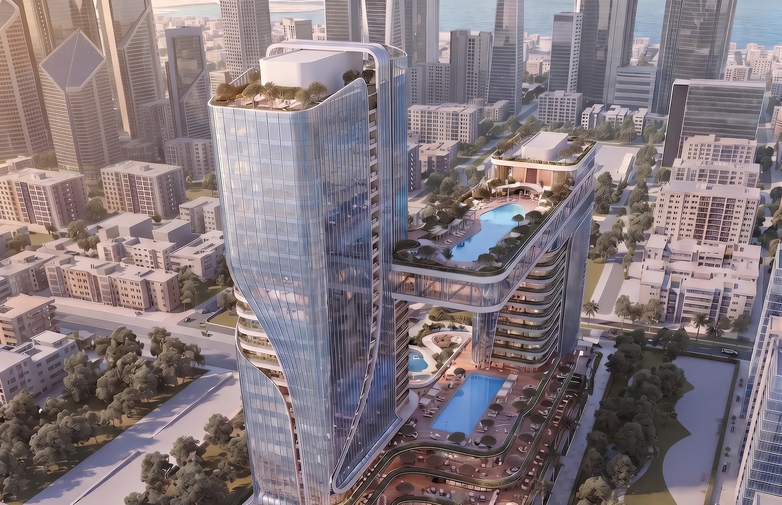 Jeddah Towers architectural rendering